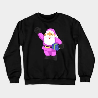 Retro Vintage Pink Santa Claus Crewneck Sweatshirt